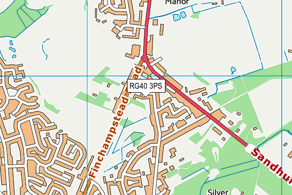 RG40 3PS map - OS VectorMap District (Ordnance Survey)