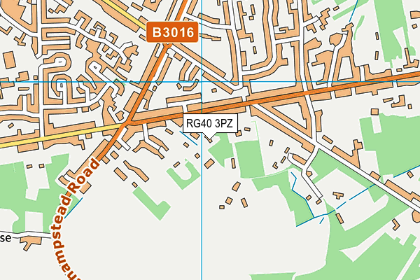 RG40 3PZ map - OS VectorMap District (Ordnance Survey)