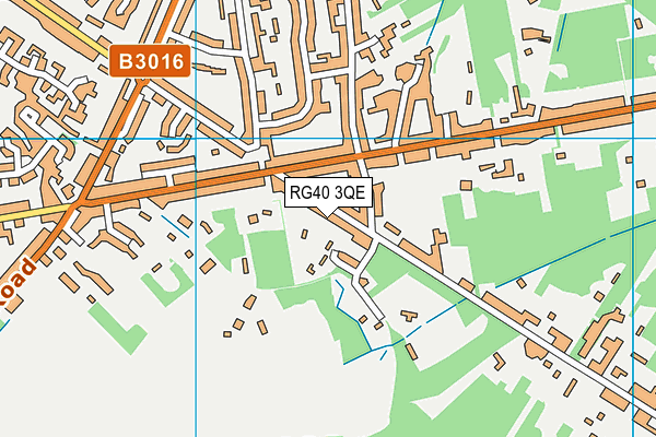 RG40 3QE map - OS VectorMap District (Ordnance Survey)