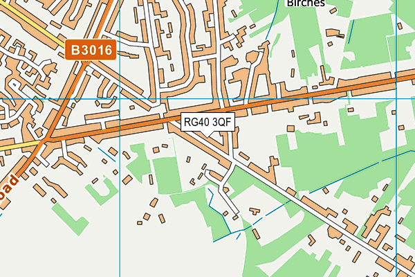 RG40 3QF map - OS VectorMap District (Ordnance Survey)