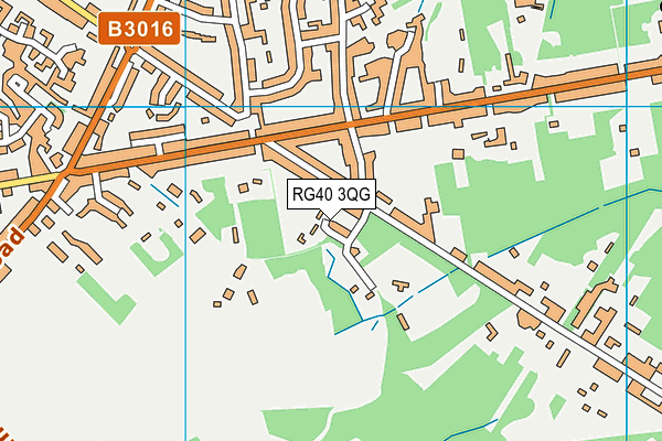 RG40 3QG map - OS VectorMap District (Ordnance Survey)