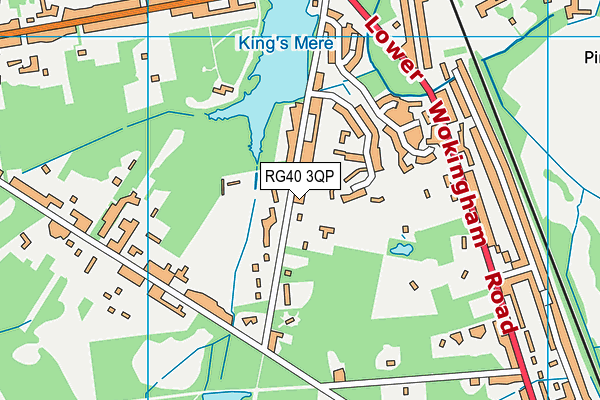 RG40 3QP map - OS VectorMap District (Ordnance Survey)