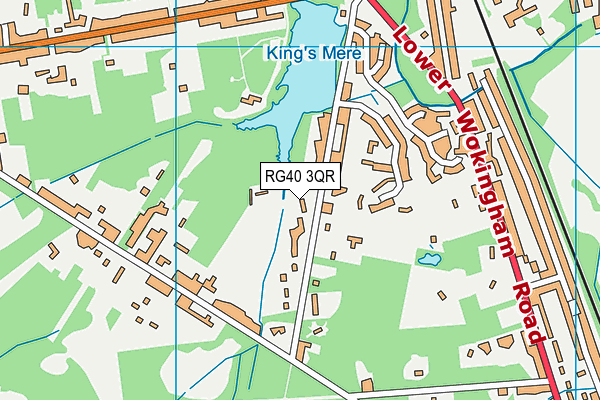 RG40 3QR map - OS VectorMap District (Ordnance Survey)