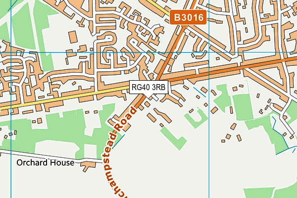 RG40 3RB map - OS VectorMap District (Ordnance Survey)