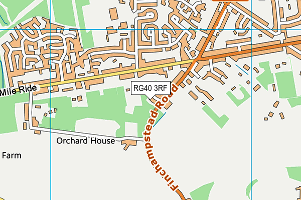 RG40 3RF map - OS VectorMap District (Ordnance Survey)