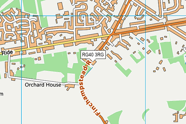 RG40 3RG map - OS VectorMap District (Ordnance Survey)