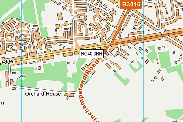 RG40 3RH map - OS VectorMap District (Ordnance Survey)