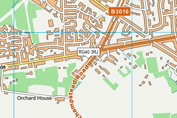 RG40 3RJ map - OS VectorMap District (Ordnance Survey)