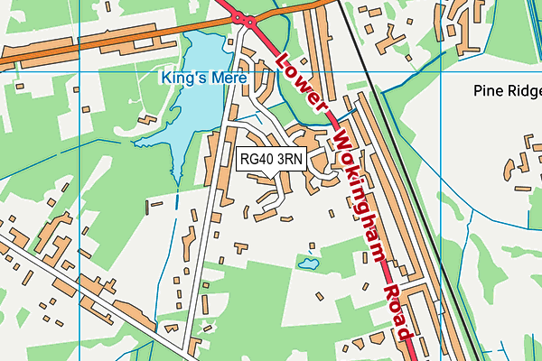 RG40 3RN map - OS VectorMap District (Ordnance Survey)