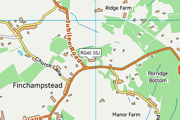 RG40 3SJ map - OS VectorMap District (Ordnance Survey)