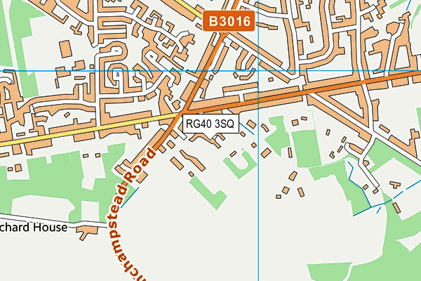 RG40 3SQ map - OS VectorMap District (Ordnance Survey)