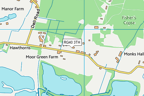 RG40 3TH map - OS VectorMap District (Ordnance Survey)