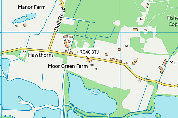 RG40 3TJ map - OS VectorMap District (Ordnance Survey)