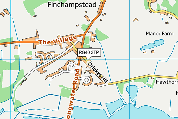 RG40 3TP map - OS VectorMap District (Ordnance Survey)