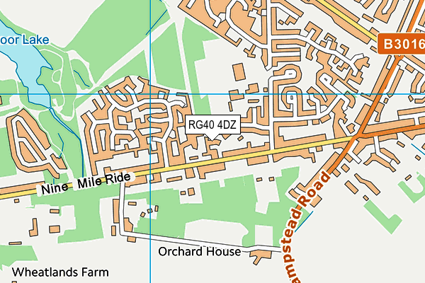 RG40 4DZ map - OS VectorMap District (Ordnance Survey)