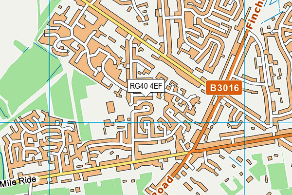 RG40 4EF map - OS VectorMap District (Ordnance Survey)