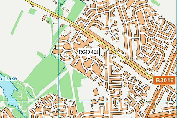 RG40 4EJ map - OS VectorMap District (Ordnance Survey)