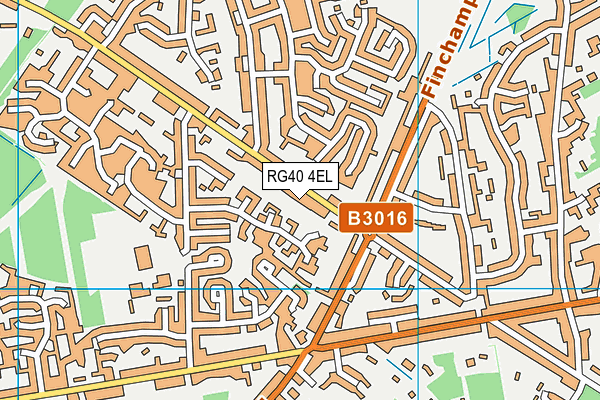RG40 4EL map - OS VectorMap District (Ordnance Survey)