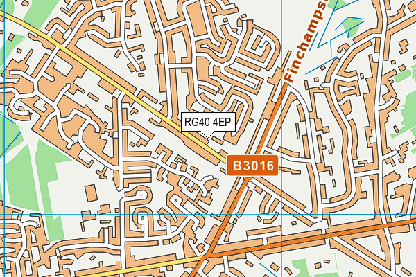 RG40 4EP map - OS VectorMap District (Ordnance Survey)