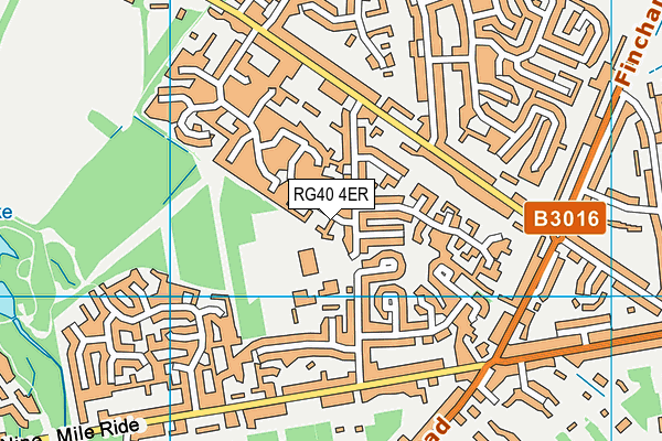RG40 4ER map - OS VectorMap District (Ordnance Survey)