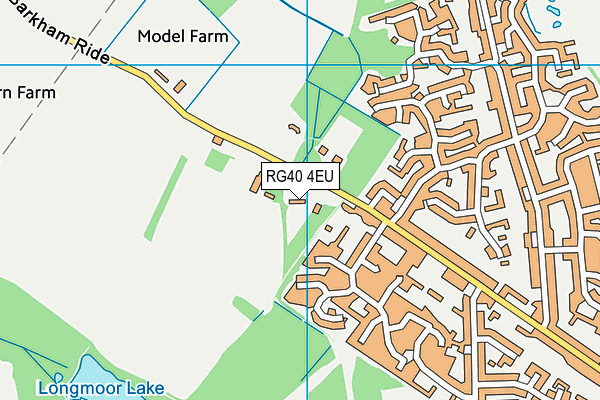RG40 4EU map - OS VectorMap District (Ordnance Survey)