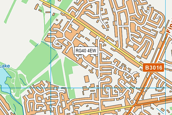 RG40 4EW map - OS VectorMap District (Ordnance Survey)