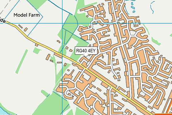 RG40 4EY map - OS VectorMap District (Ordnance Survey)