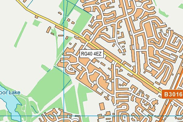 RG40 4EZ map - OS VectorMap District (Ordnance Survey)
