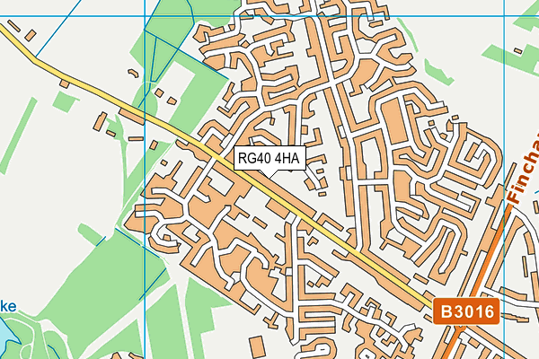 RG40 4HA map - OS VectorMap District (Ordnance Survey)