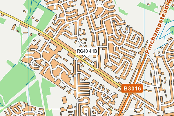 RG40 4HB map - OS VectorMap District (Ordnance Survey)