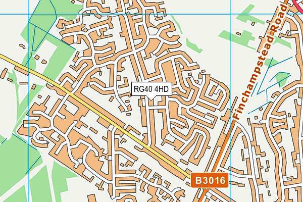 RG40 4HD map - OS VectorMap District (Ordnance Survey)