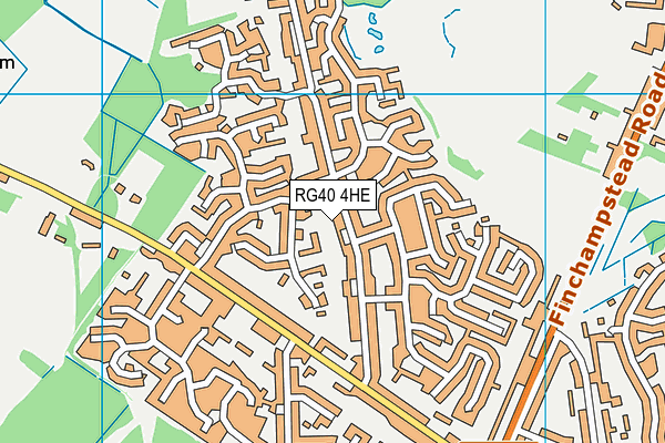 RG40 4HE map - OS VectorMap District (Ordnance Survey)