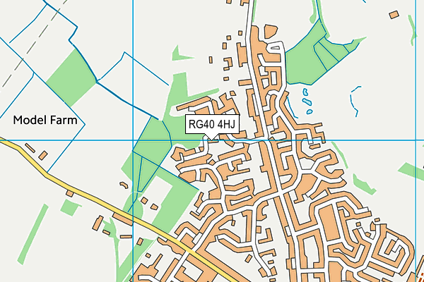 RG40 4HJ map - OS VectorMap District (Ordnance Survey)