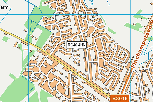 RG40 4HN map - OS VectorMap District (Ordnance Survey)