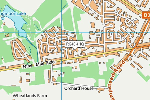 RG40 4HQ map - OS VectorMap District (Ordnance Survey)