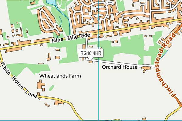 RG40 4HR map - OS VectorMap District (Ordnance Survey)