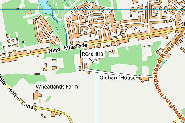 RG40 4HS map - OS VectorMap District (Ordnance Survey)