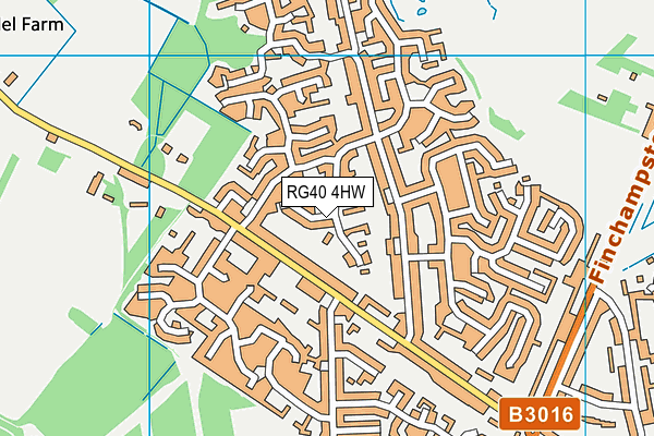 RG40 4HW map - OS VectorMap District (Ordnance Survey)