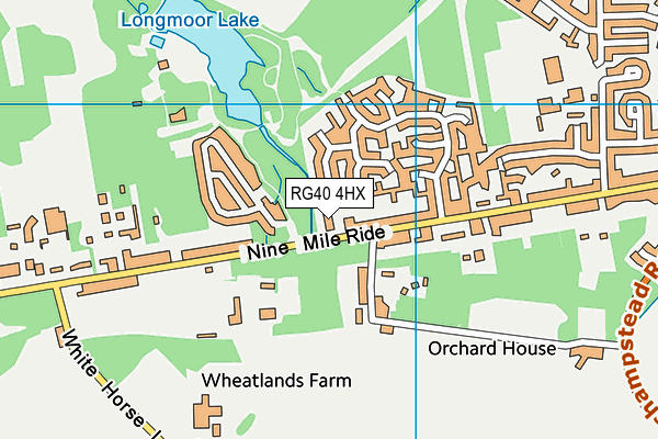 RG40 4HX map - OS VectorMap District (Ordnance Survey)
