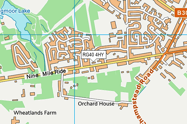 RG40 4HY map - OS VectorMap District (Ordnance Survey)