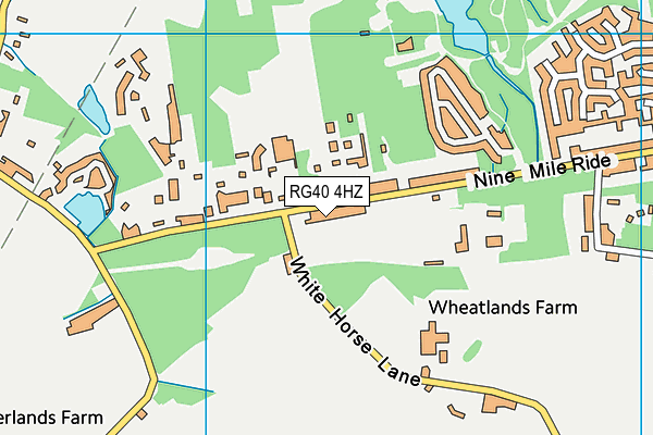 RG40 4HZ map - OS VectorMap District (Ordnance Survey)