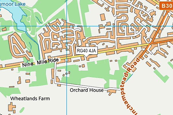 RG40 4JA map - OS VectorMap District (Ordnance Survey)