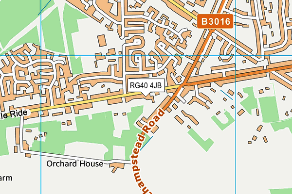 RG40 4JB map - OS VectorMap District (Ordnance Survey)