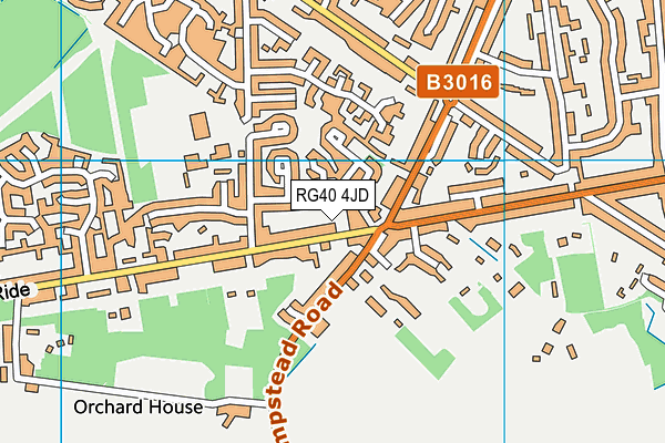 RG40 4JD map - OS VectorMap District (Ordnance Survey)