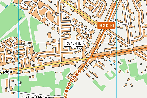 RG40 4JE map - OS VectorMap District (Ordnance Survey)