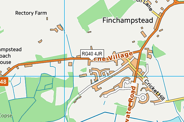 Finchampstead CofE VA Primary School map (RG40 4JR) - OS VectorMap District (Ordnance Survey)