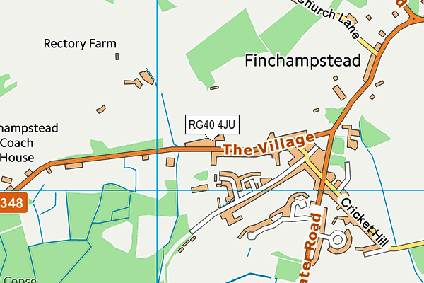 Finchampstead Memorial Ground map (RG40 4JU) - OS VectorMap District (Ordnance Survey)