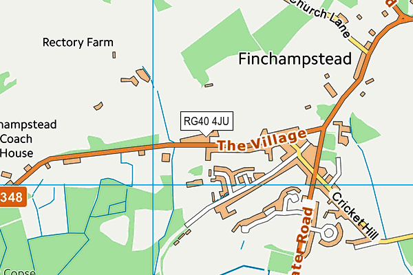 RG40 4JU map - OS VectorMap District (Ordnance Survey)