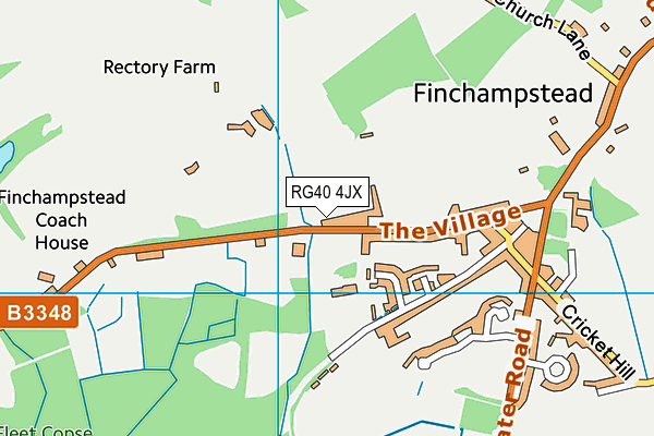 RG40 4JX map - OS VectorMap District (Ordnance Survey)