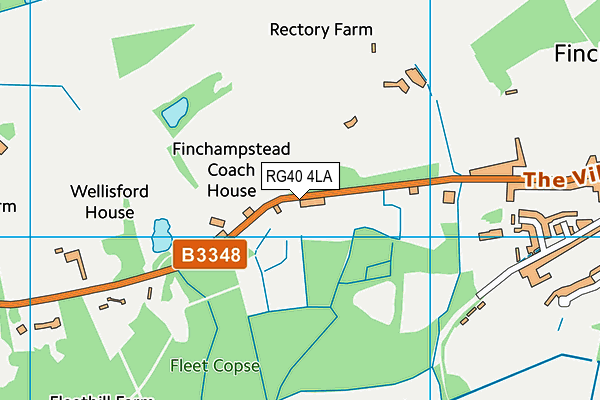 RG40 4LA map - OS VectorMap District (Ordnance Survey)